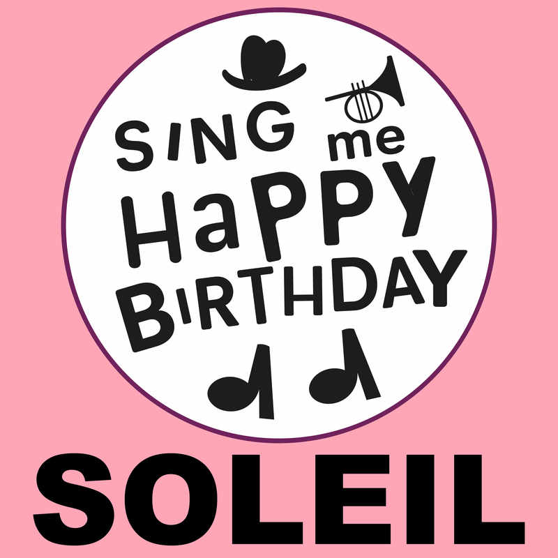 Sing Me Happy Birthday Soleil - Album Cover